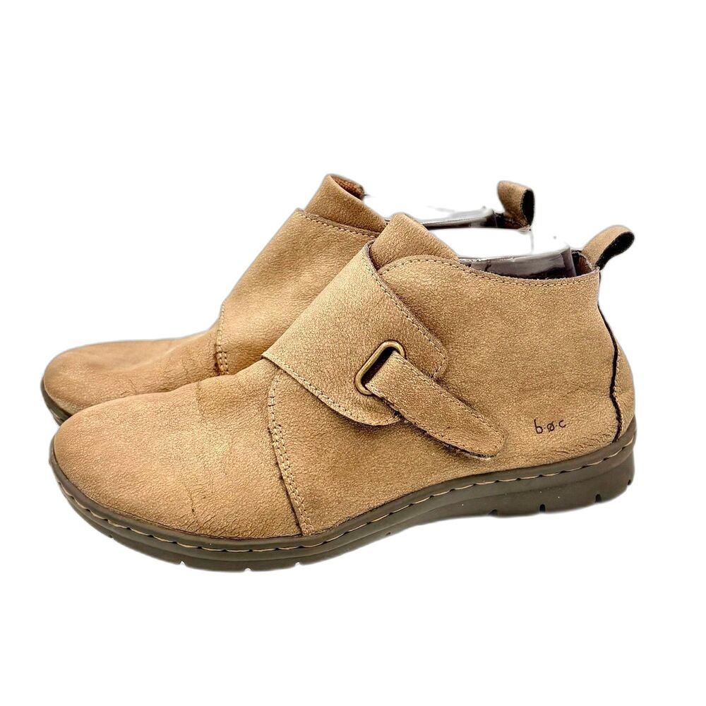 B.O.C. Kington Taupe Leather Ankle Booties women’s size 8M
